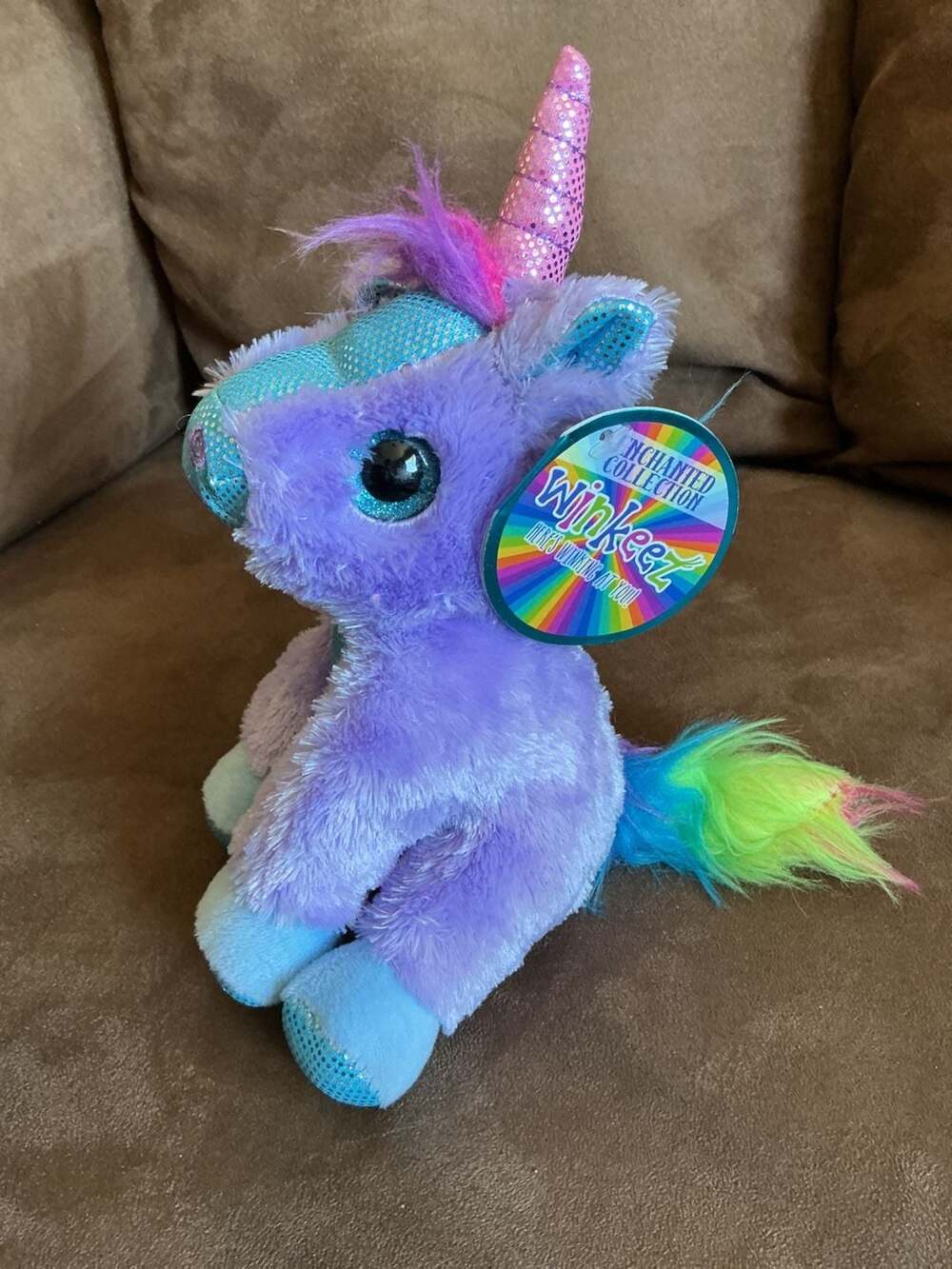 Winkeez Enchanted Collection Vivi The Purple Unicorn Stuffed Animal Plush